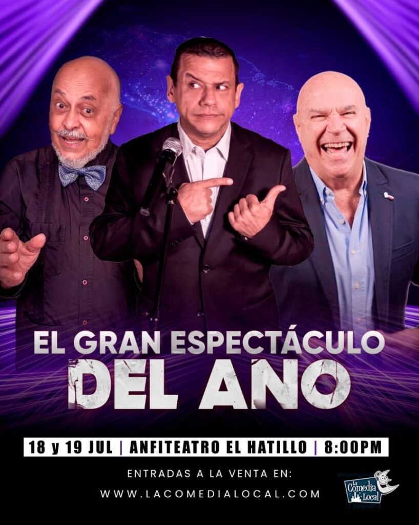 Emilio Lovera, el Che Gaetano y Claudio Nazoa en el espectáculo del año