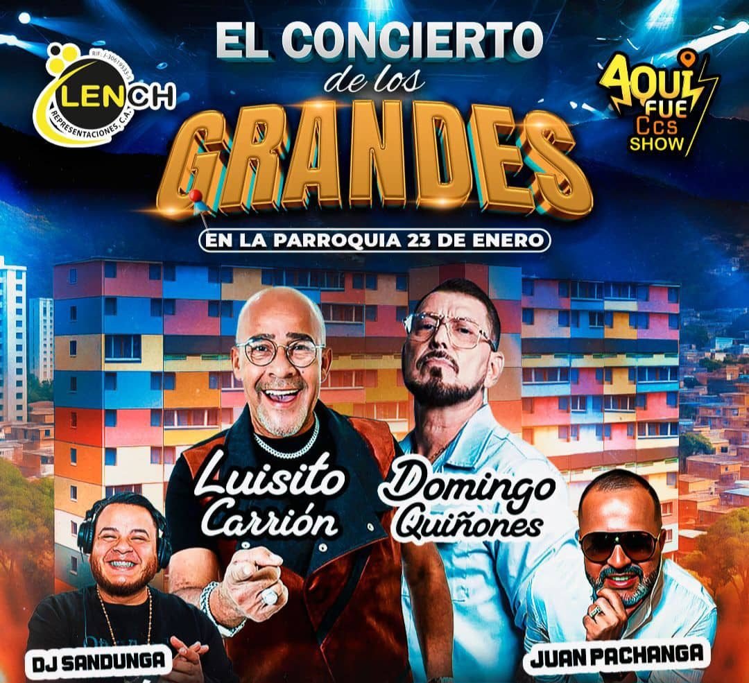 Luisito Carrión y Domingo Quiñones prenderán la fiesta en el 23 de Enero el sábado 13 de septiembre