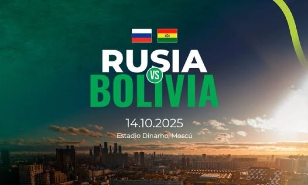 El anuncio de la FBF del amistoso entre Bolivia y Rusia.