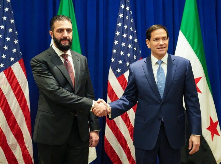 Marco Rubio se reunió en Nueva York con el presidente interino de Siria, Ahmed al-Sharaa