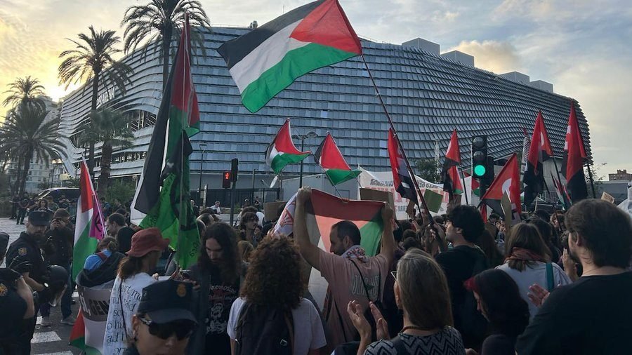 Al menos cinco detenidos en las protestas propalestinas en Valencia
