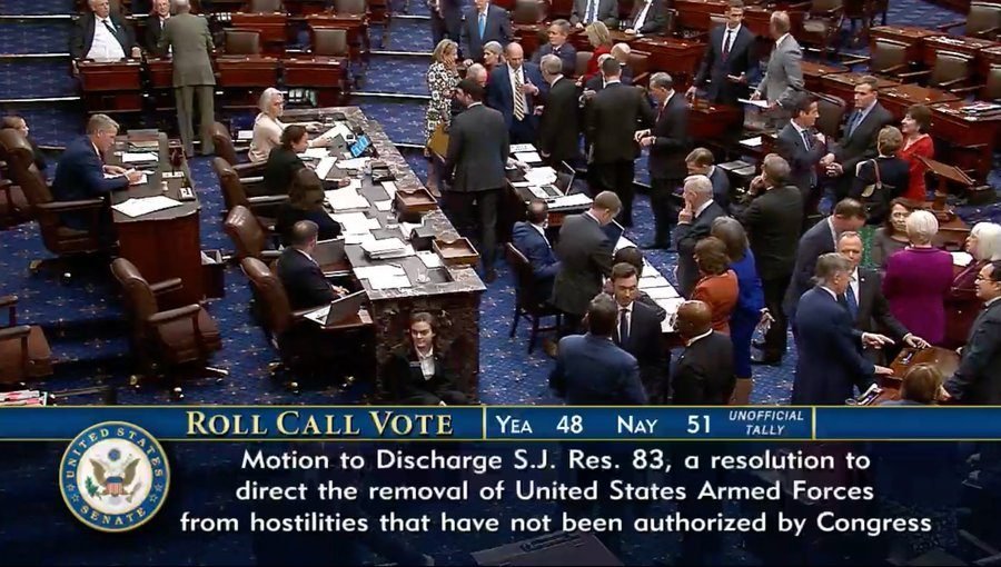 Fracasa en el Senado intento demócrata para poner fin a ataques de Trump en el Caribe