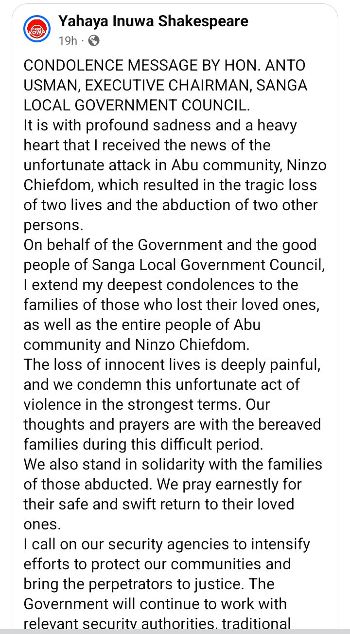 Bandidos matan a dos residentes, secuestran a un médico y a una mujer en la comunidad de Kaduna