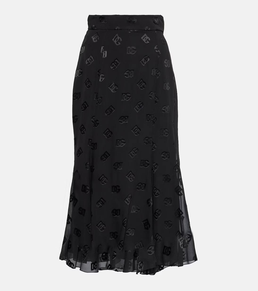 Faldas midi de raso negras