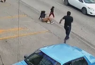 Momento en el que comerciante salva a niño de ser aplastado por autos que venían en dirección contraria en México (video)