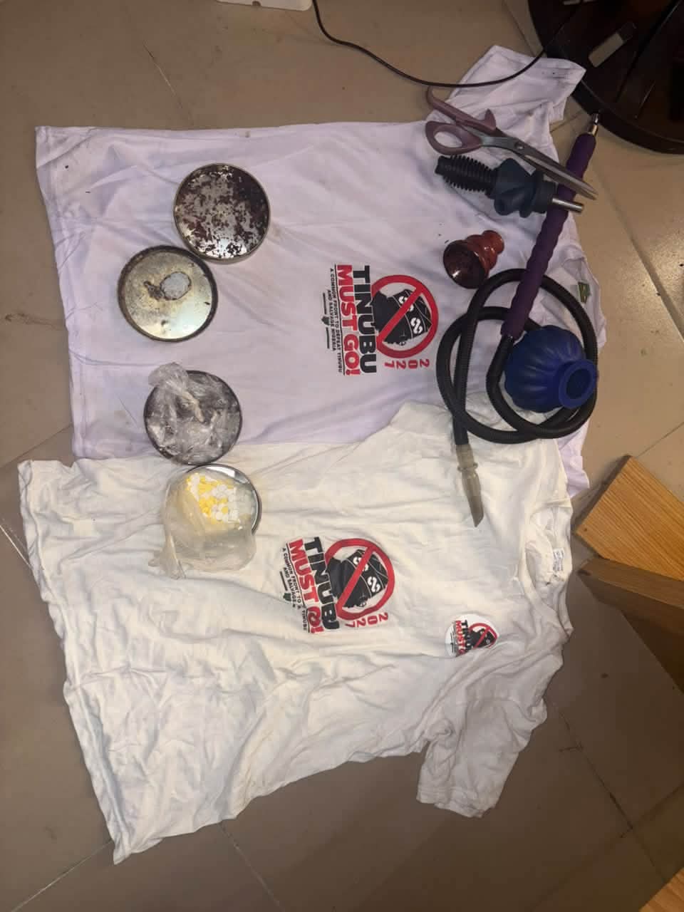 Camisetas “Tinubu Must Go”: sospechosos arrestados por presunta violencia y posesión de drogas - Policía de Borno