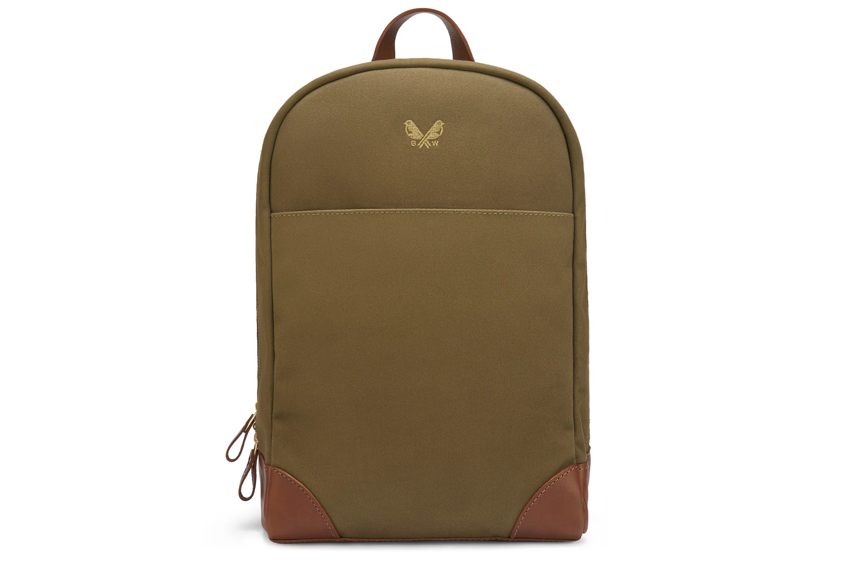 mochila de lona verde