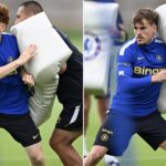 Arteta reacciona cuando los jugadores del Chelsea usan almohadillas de rugby en el entrenamiento antes del Arsenal Clash