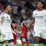 Mbappé marca dos goles y el Real Madrid vence 4-1 al Rayo