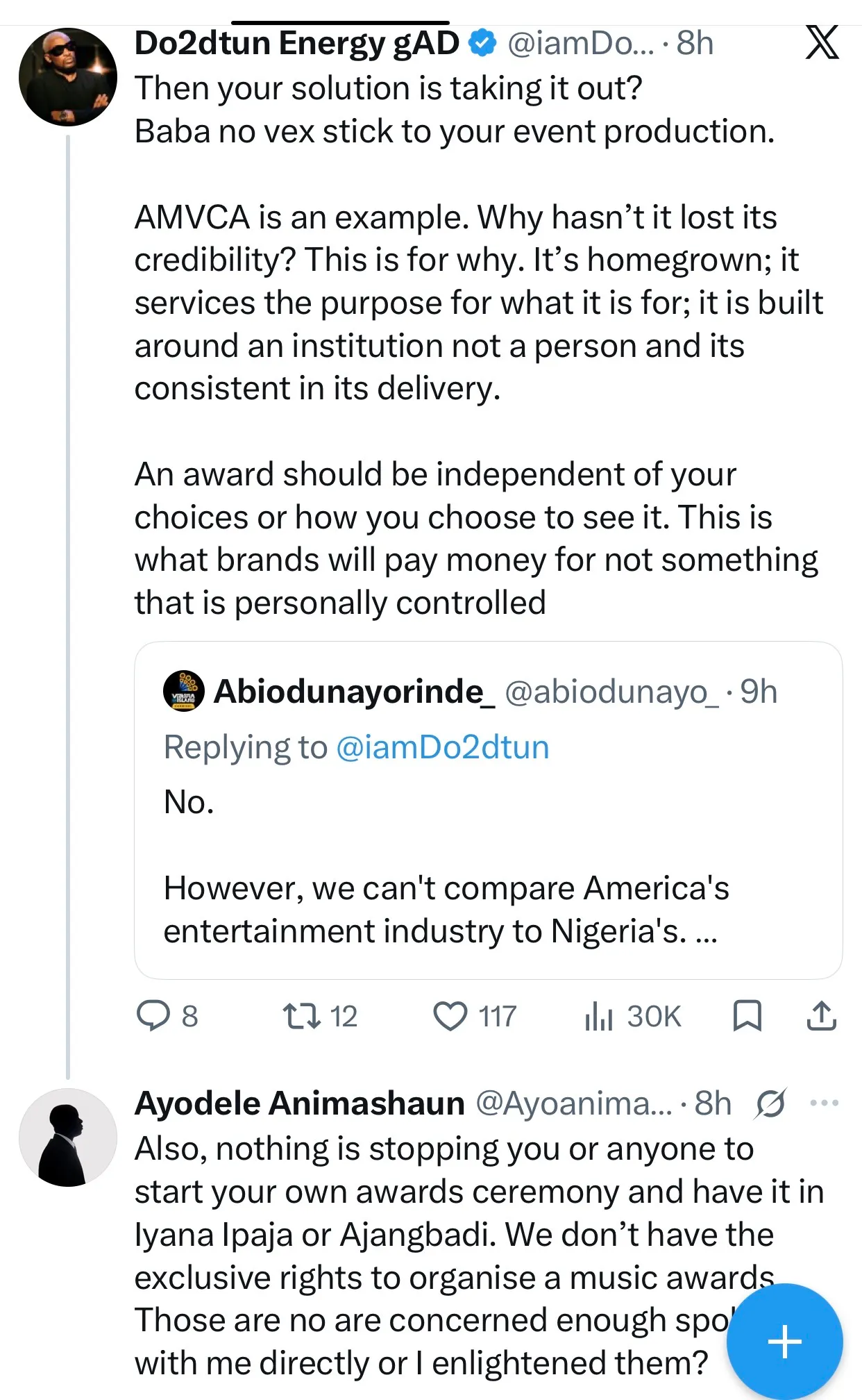"Nunca fue por Visa, sino por la Justicia" - Do2dtun niega la afirmación del fundador de Headies de que su reseña se refiere a una solicitud de visa