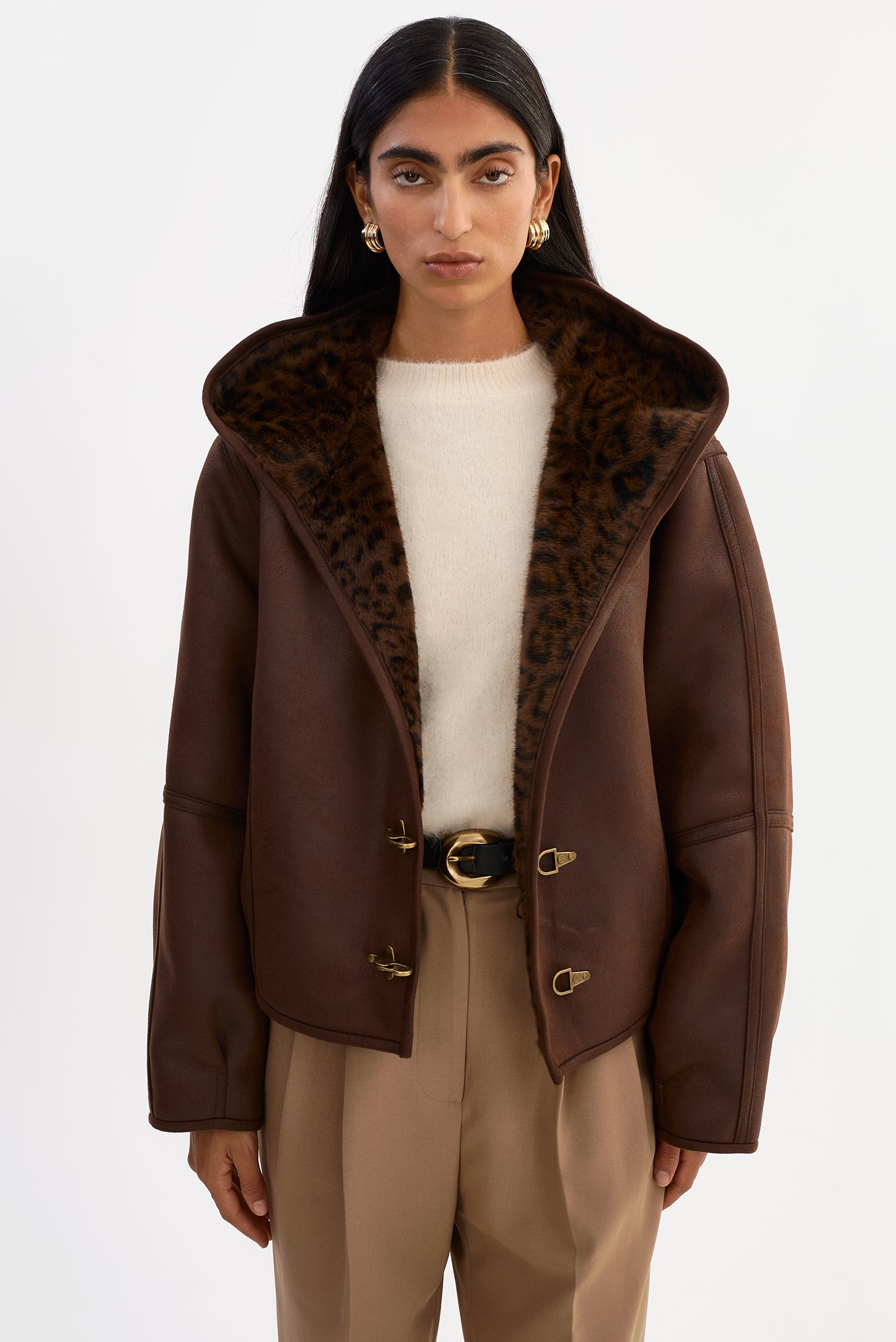 Chaqueta de antelina para mujer